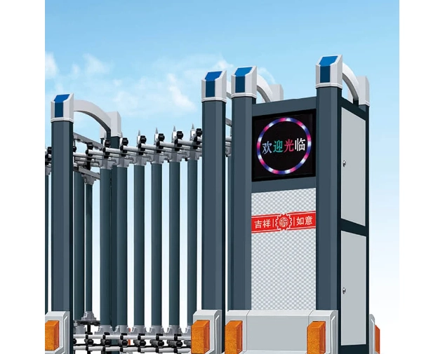 Commercial Apartment Automatic Telescopic Door – Aluminum Alloy Electric Safety Barrier, Outdoor Durable Design