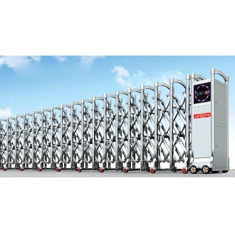 Wheeled Retractable Traffic Barrier - Aluminum Alloy Portable Safety Fence