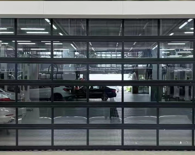 Tempered Glass Overhead Garage Door for House