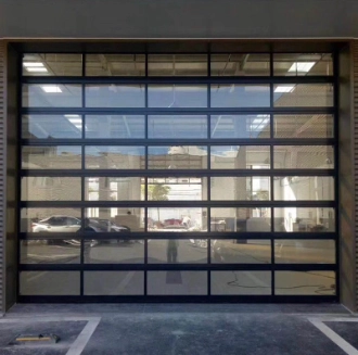 Tempered Glass Overhead Garage Door for House