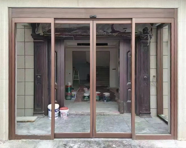 Automatic Sensor Tempered Glass Sliding Door for Store