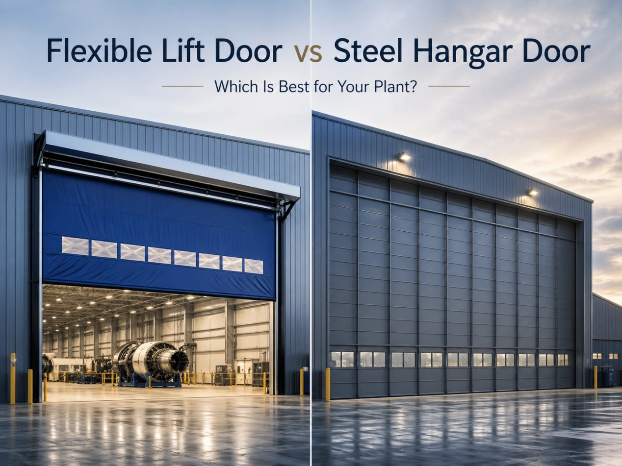 Flexible Lift Door vs Steel Hangar Door: Which is Best for Your Plant?