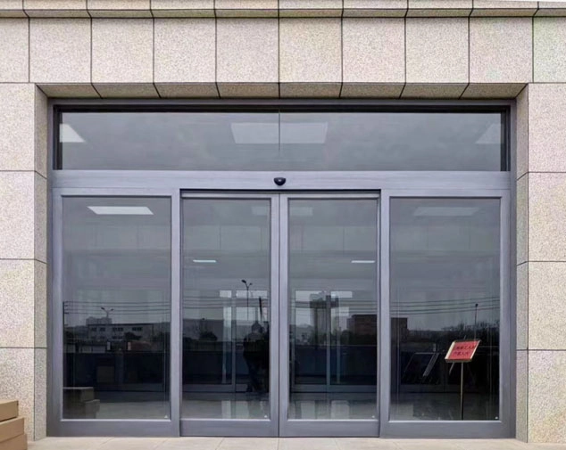 Automatic Sensor Tempered Glass Sliding Door