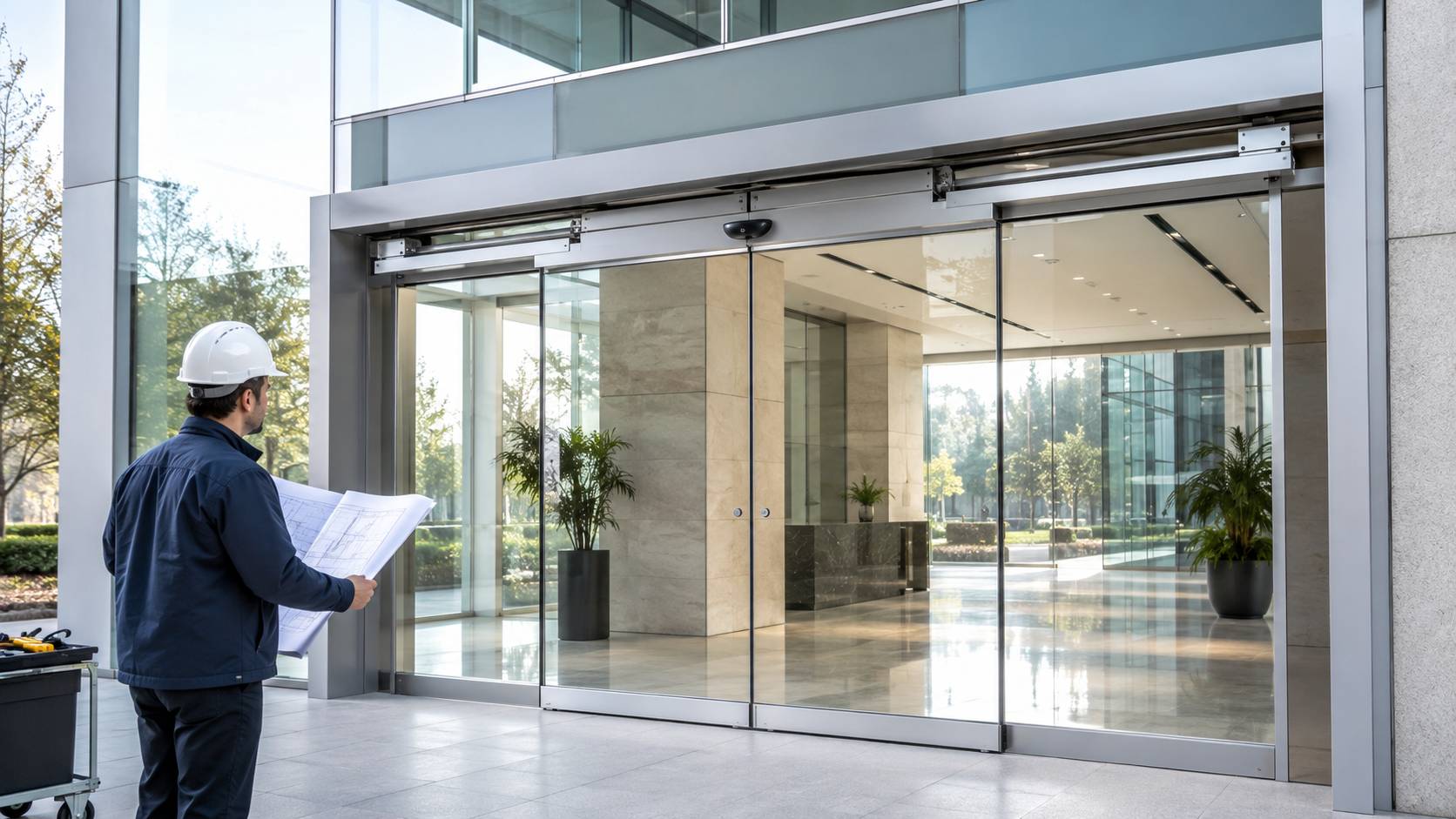 How to Size an Automatic Sliding Door Operator for Heavy Glass Doors