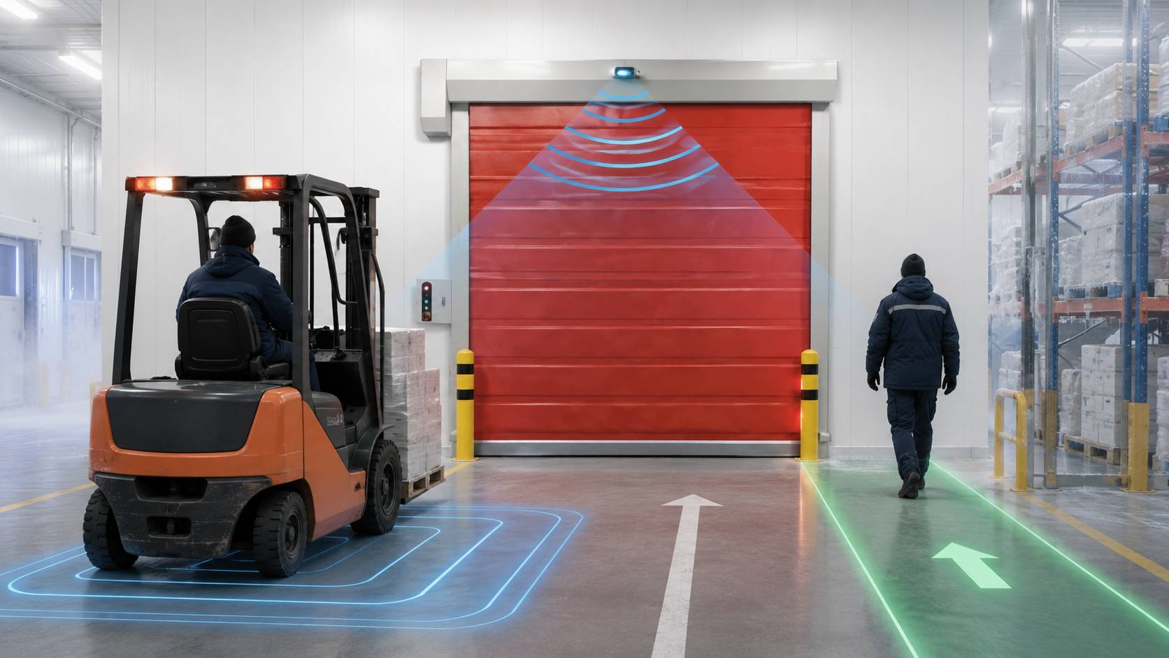 Forklift and Pedestrian Traffic Detection Layout