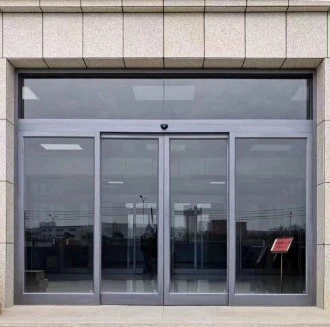 Porte coulissante en verre trempé capteur automatique pour magasin